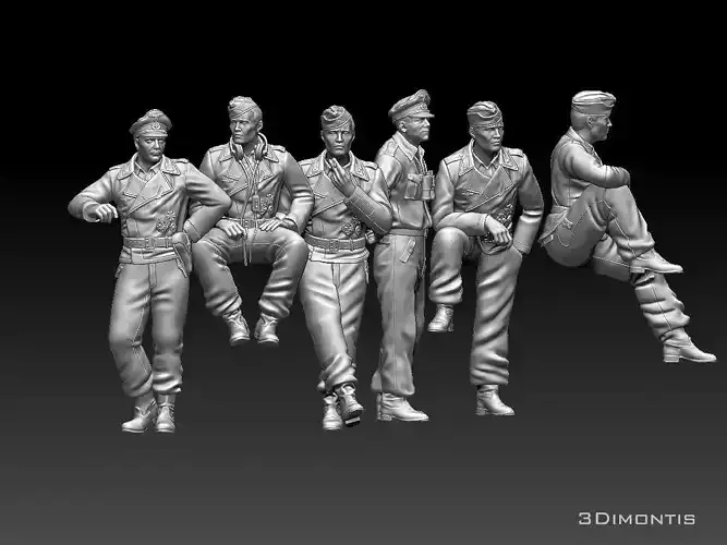 German  TANK CREW 3D print model