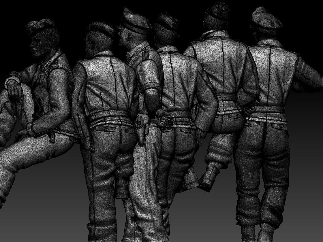 German  TANK CREW 3D print model_34