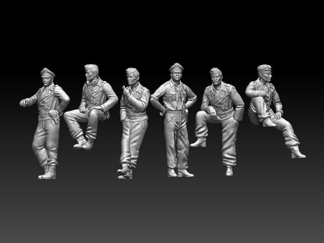 German  TANK CREW 3D print model_83