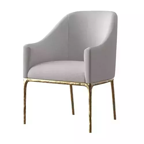 RH THADDEUS BARRELBACK SLOPE DINING ARMCHAIR Low-poly 3D model