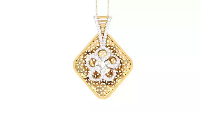 Women Pendant 3dm STL OBJ FBX Renders Details