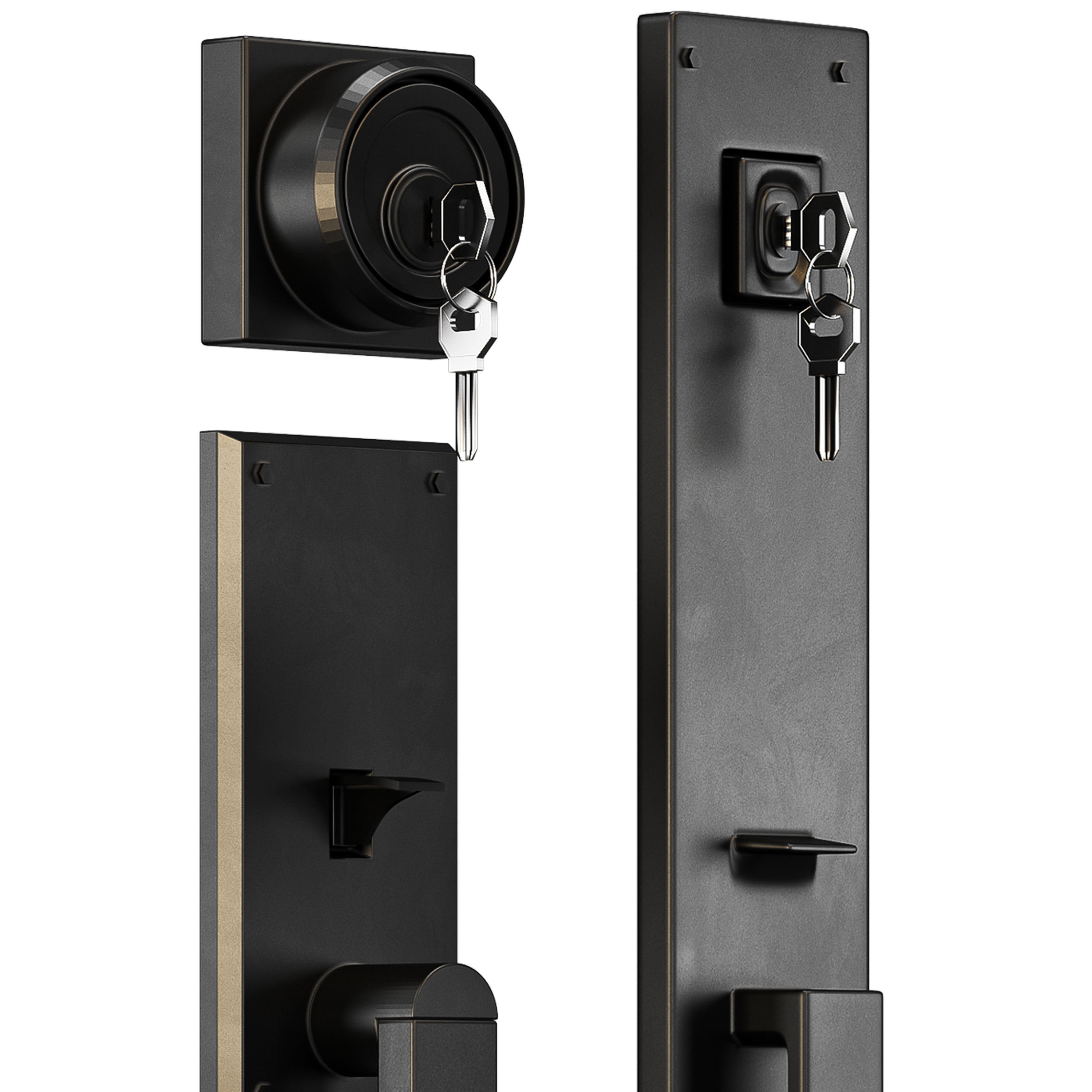 Door handle modern - collection 04 3D model_7