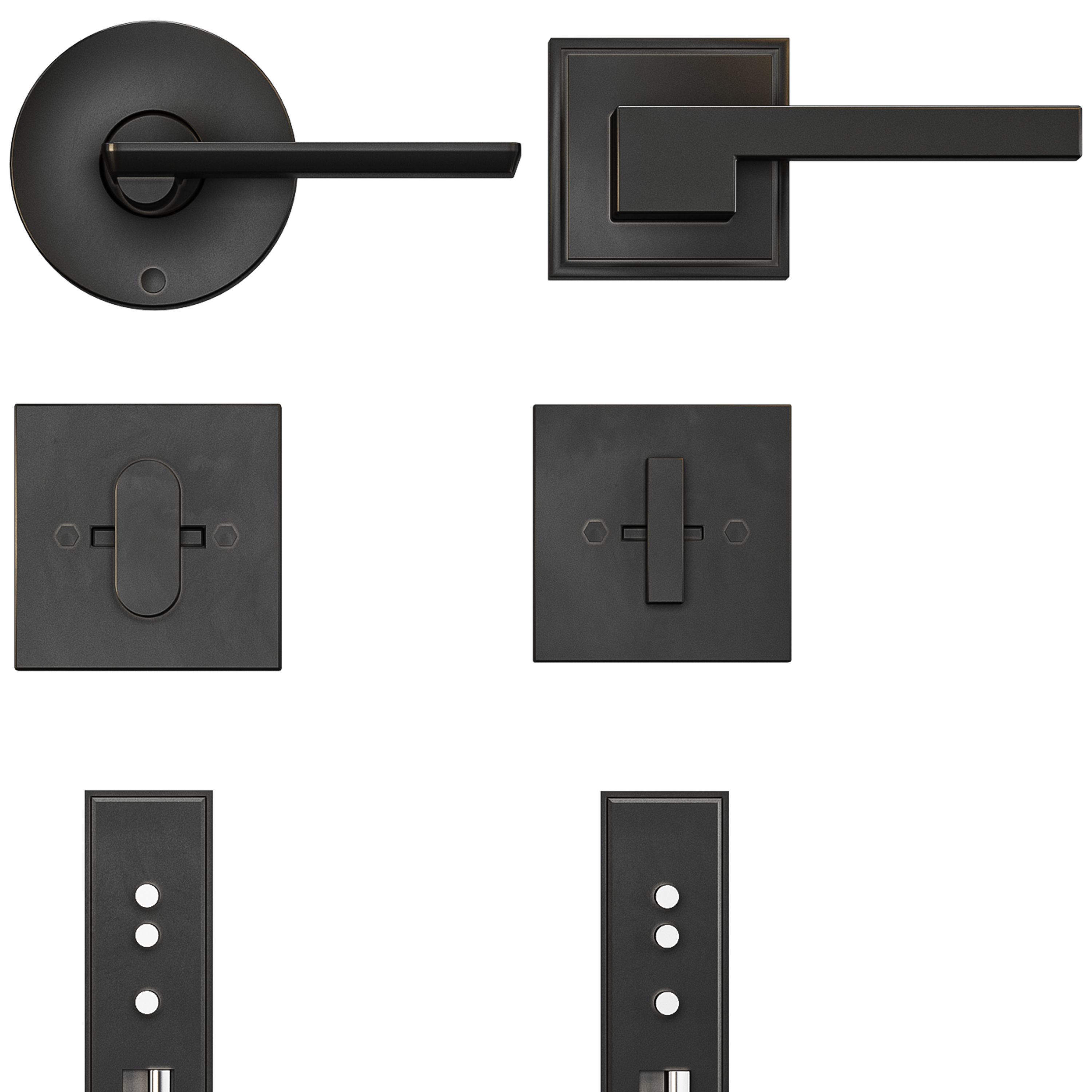 Door handle modern - collection 04 3D model_8