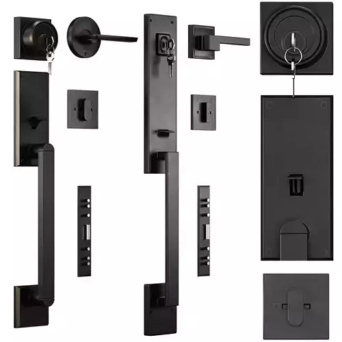 Door handle modern - collection 04 3D model