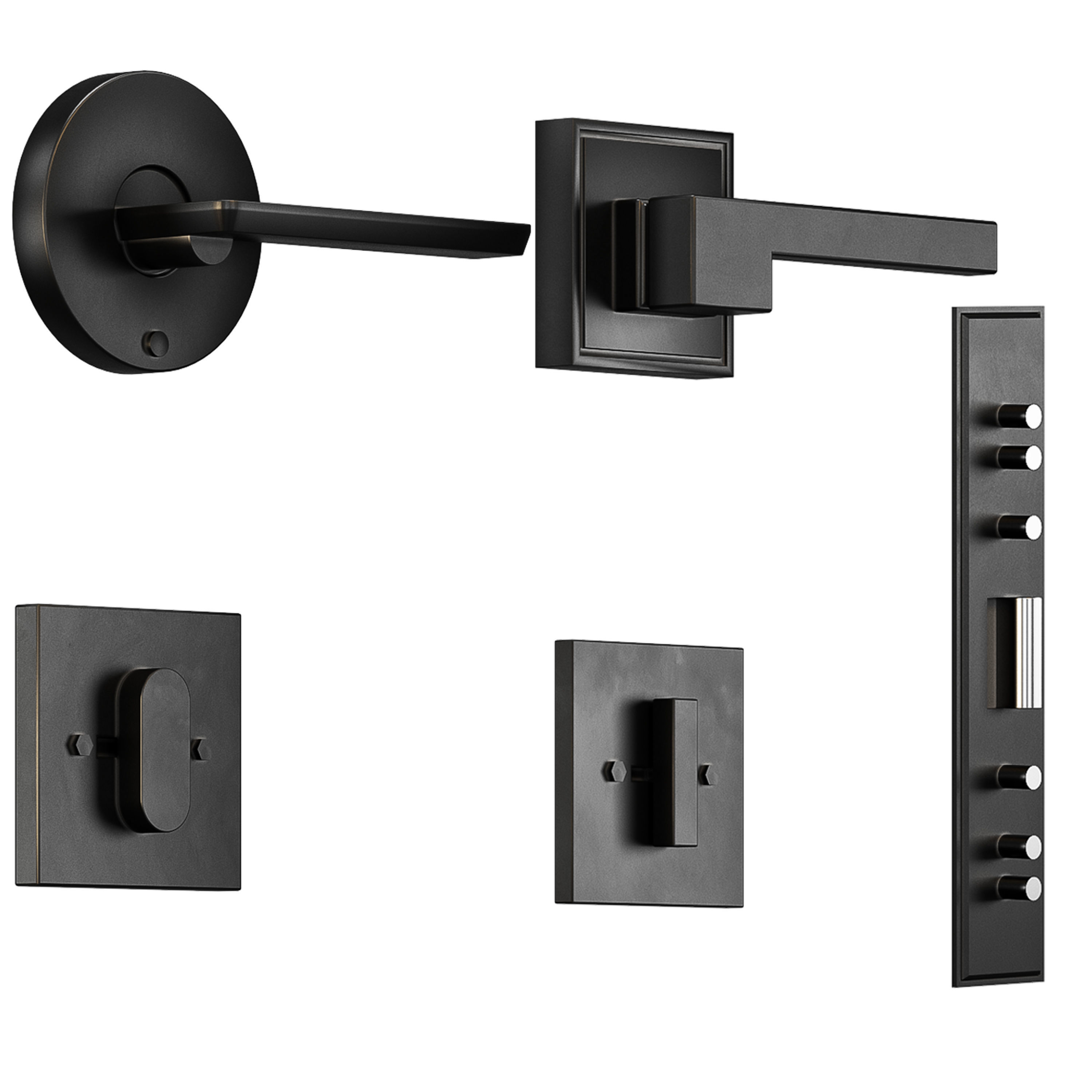 Door handle modern - collection 04 3D model_9