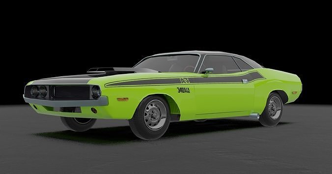 Dodge Challenger 1970 RT Low-poly 3D model Low-poly 3D model
