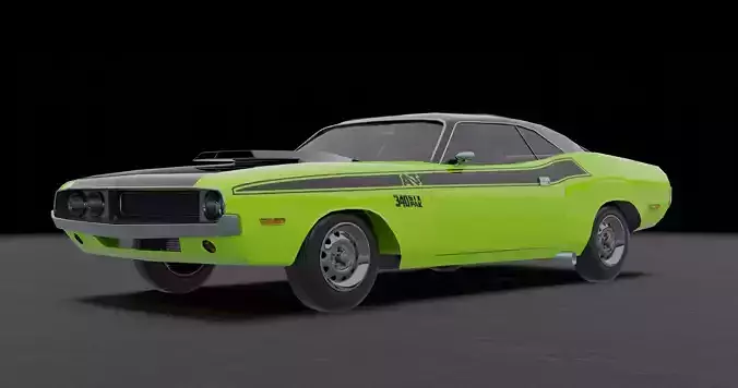 Dodge Challenger 1970 RT Low-poly 3D model