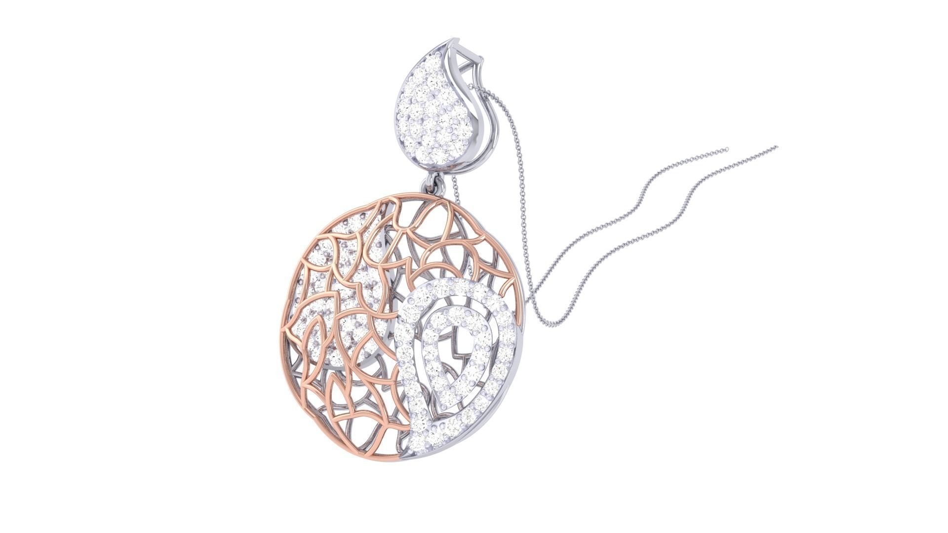 Women Pendant 3dm STL OBJ FBX Renders Details 3D print model_1