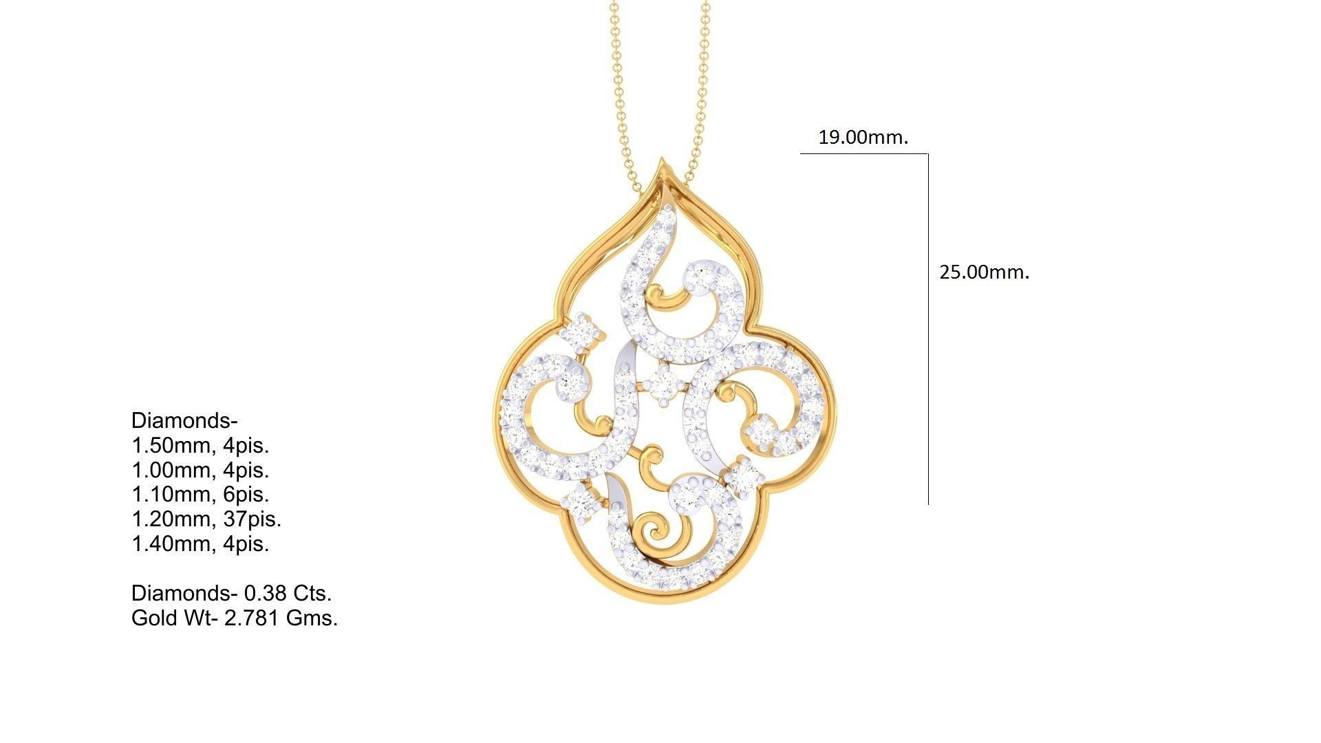 Women Pendant 3dm STL OBJ FBX Renders Details 3D print model_3