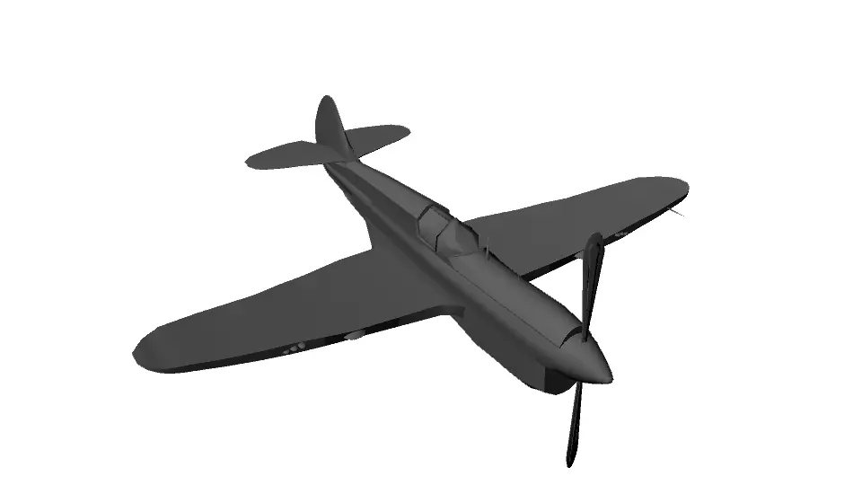 Basic Propeller Plane Free 3D model_0