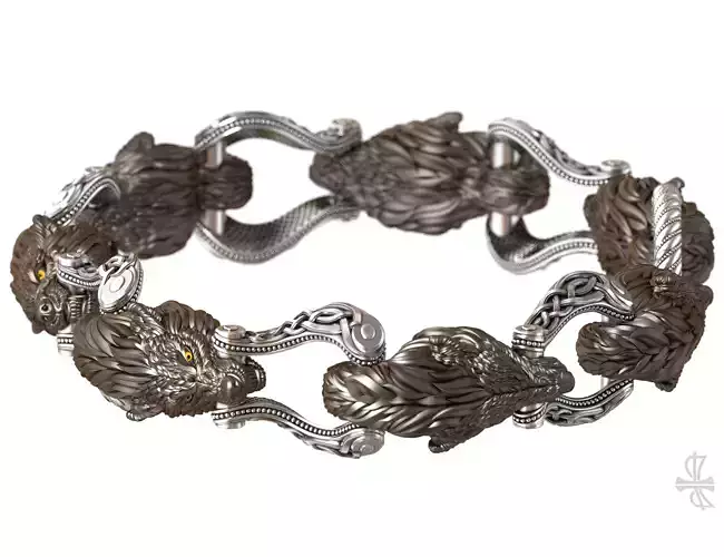 Bracelet Wolf 3D print model