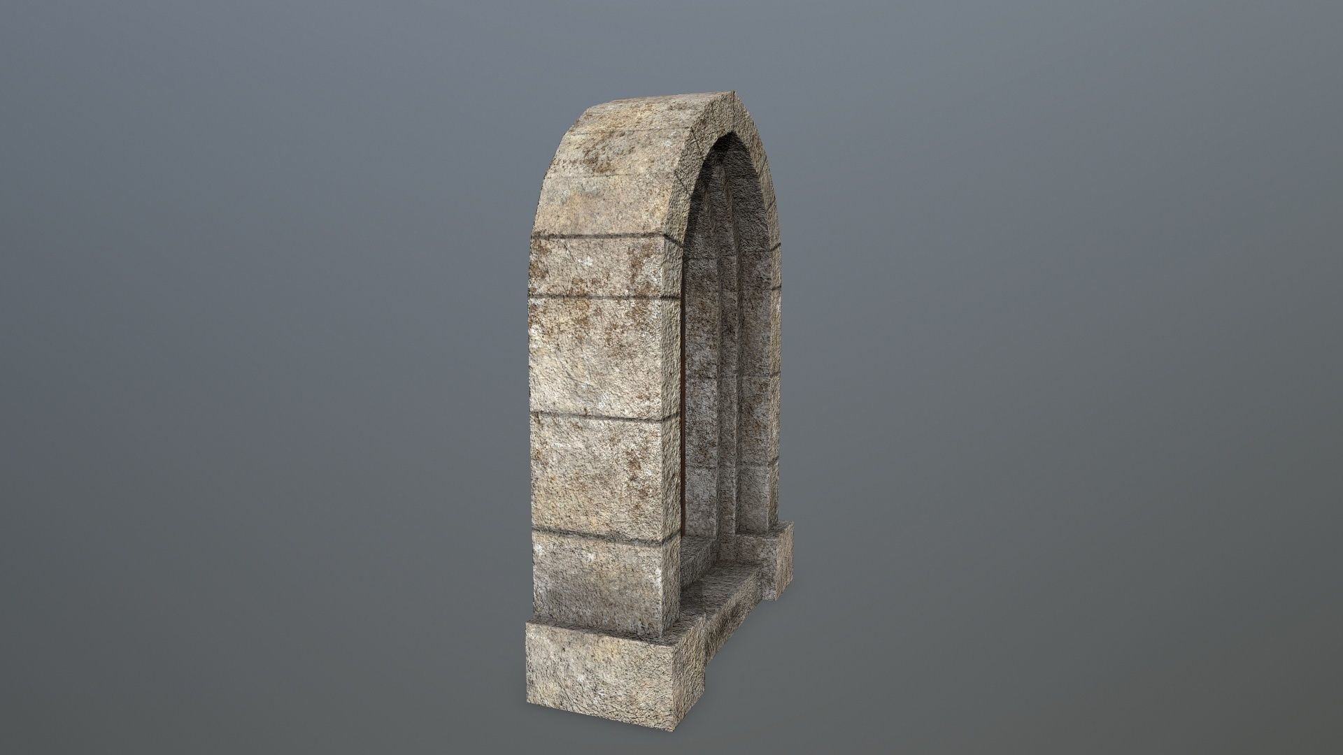 Medieval Door Low-poly 3D model_3