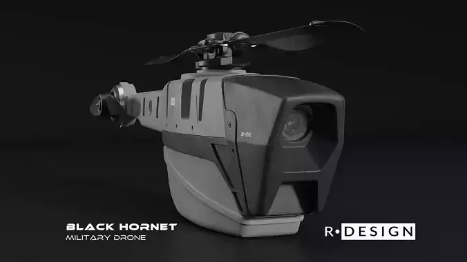 Black hornet drone 3D model