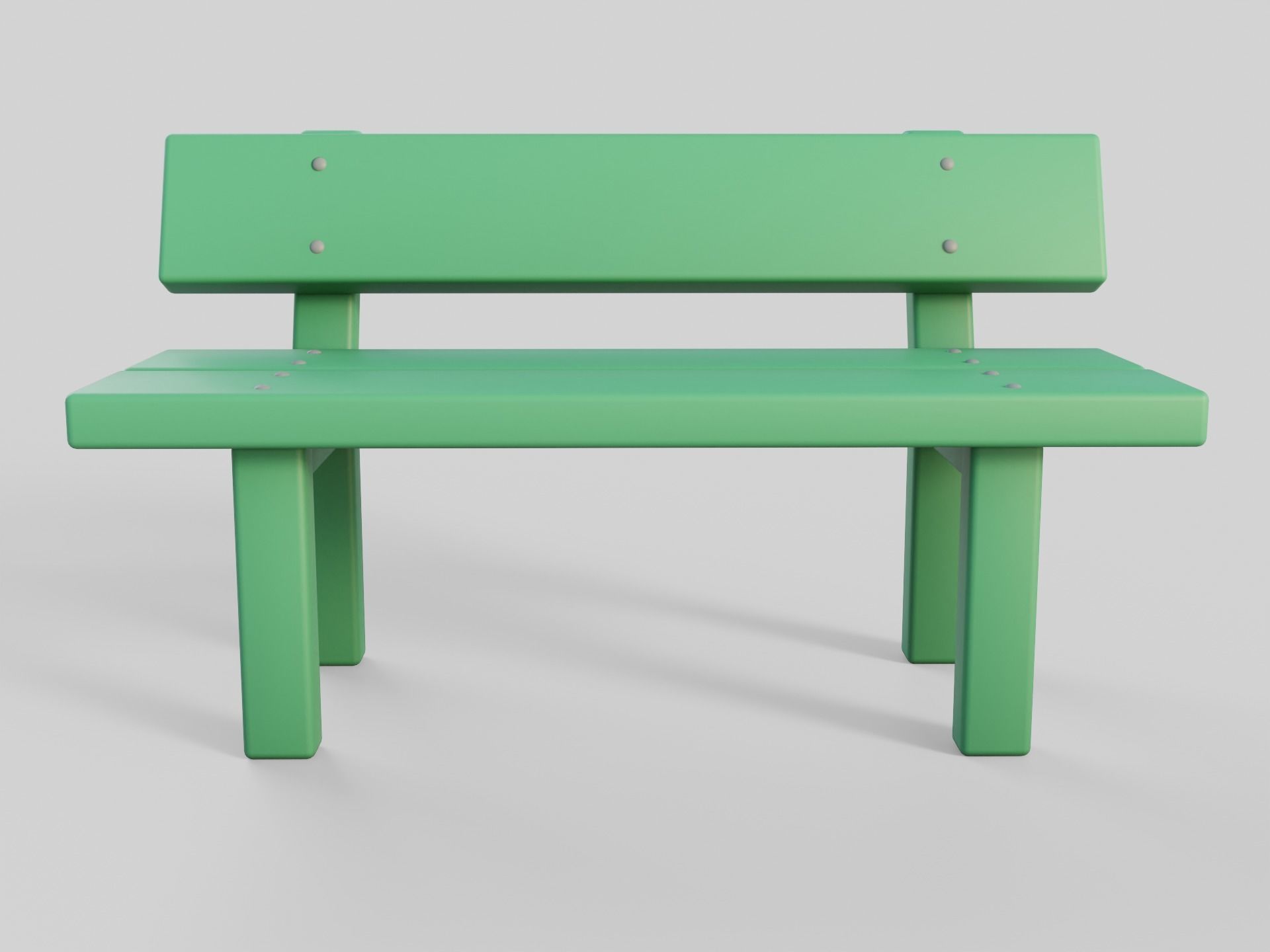 Cartoon Benches Collection Low-poly 3D model_15