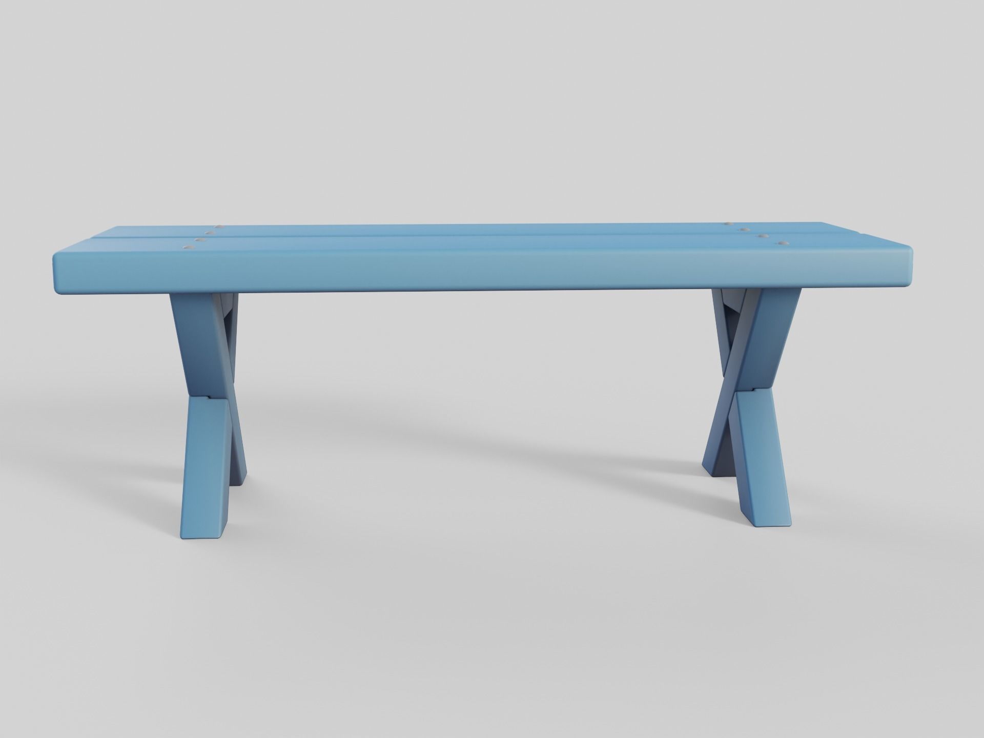Cartoon Benches Collection Low-poly 3D model_7