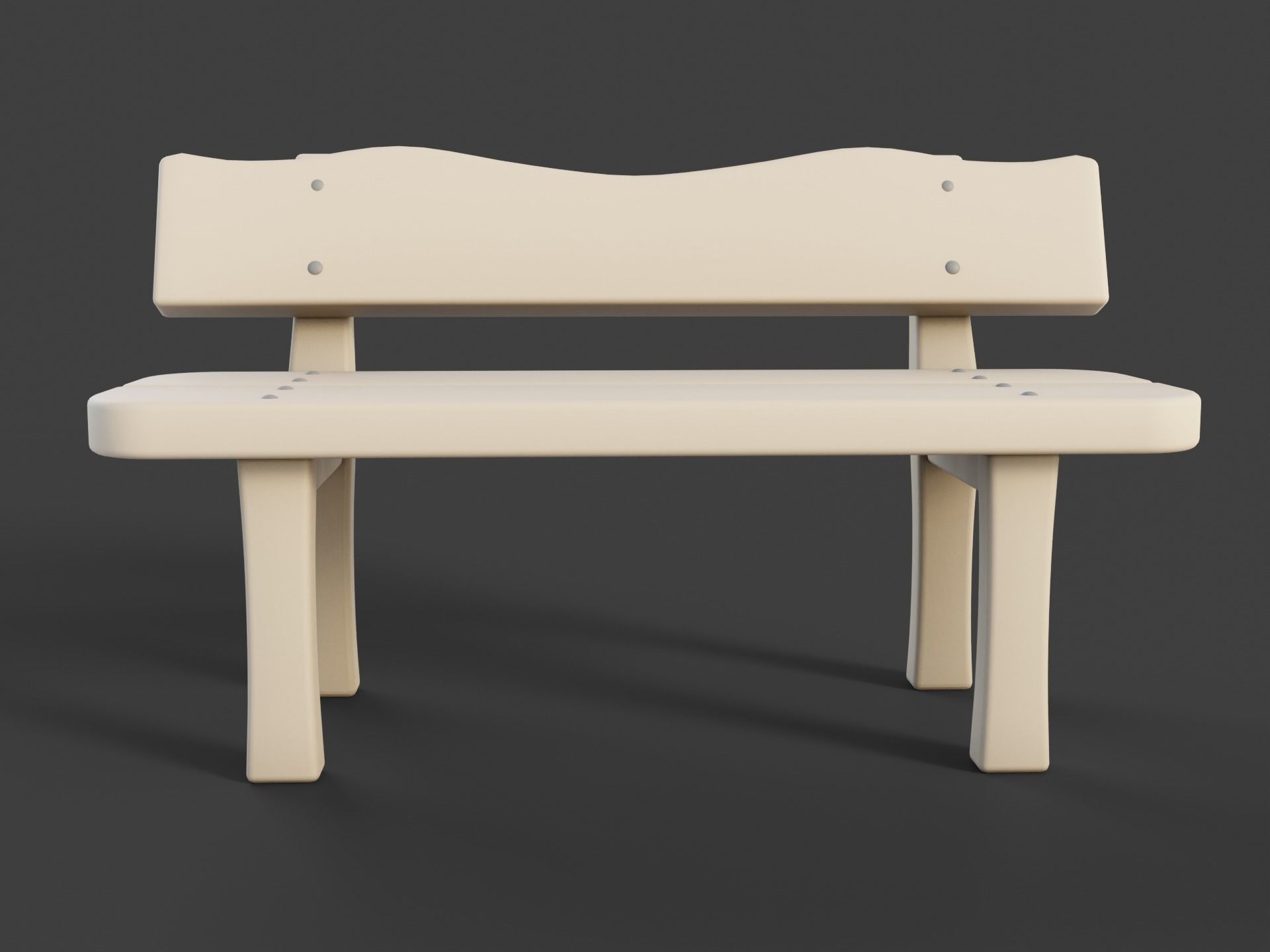 Cartoon Benches Collection Low-poly 3D model_19