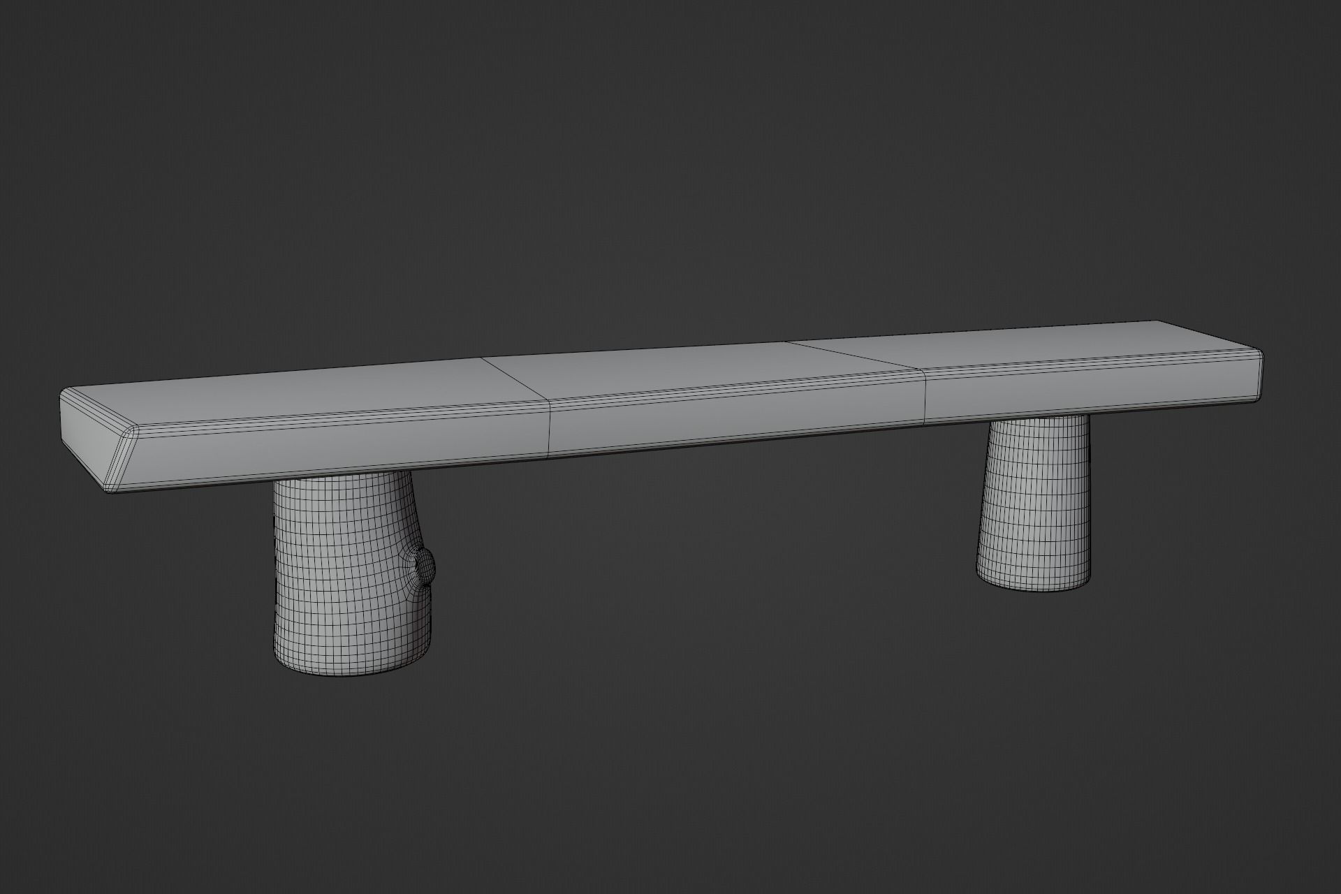 Cartoon Benches Collection Low-poly 3D model_33