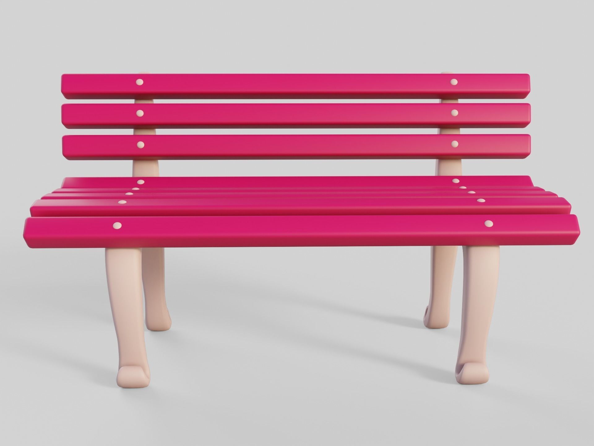 Cartoon Benches Collection Low-poly 3D model_28