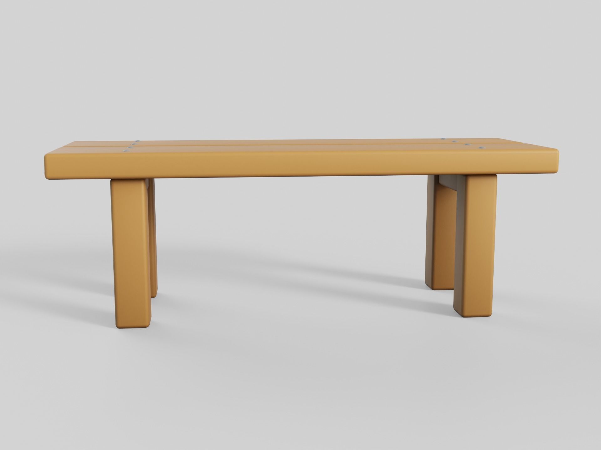 Cartoon Benches Collection Low-poly 3D model_3