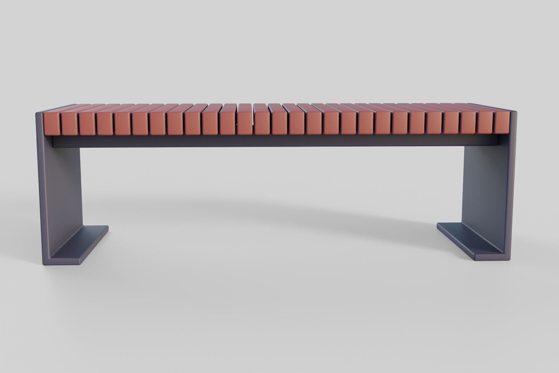 Cartoon Benches Collection Low-poly 3D model_35