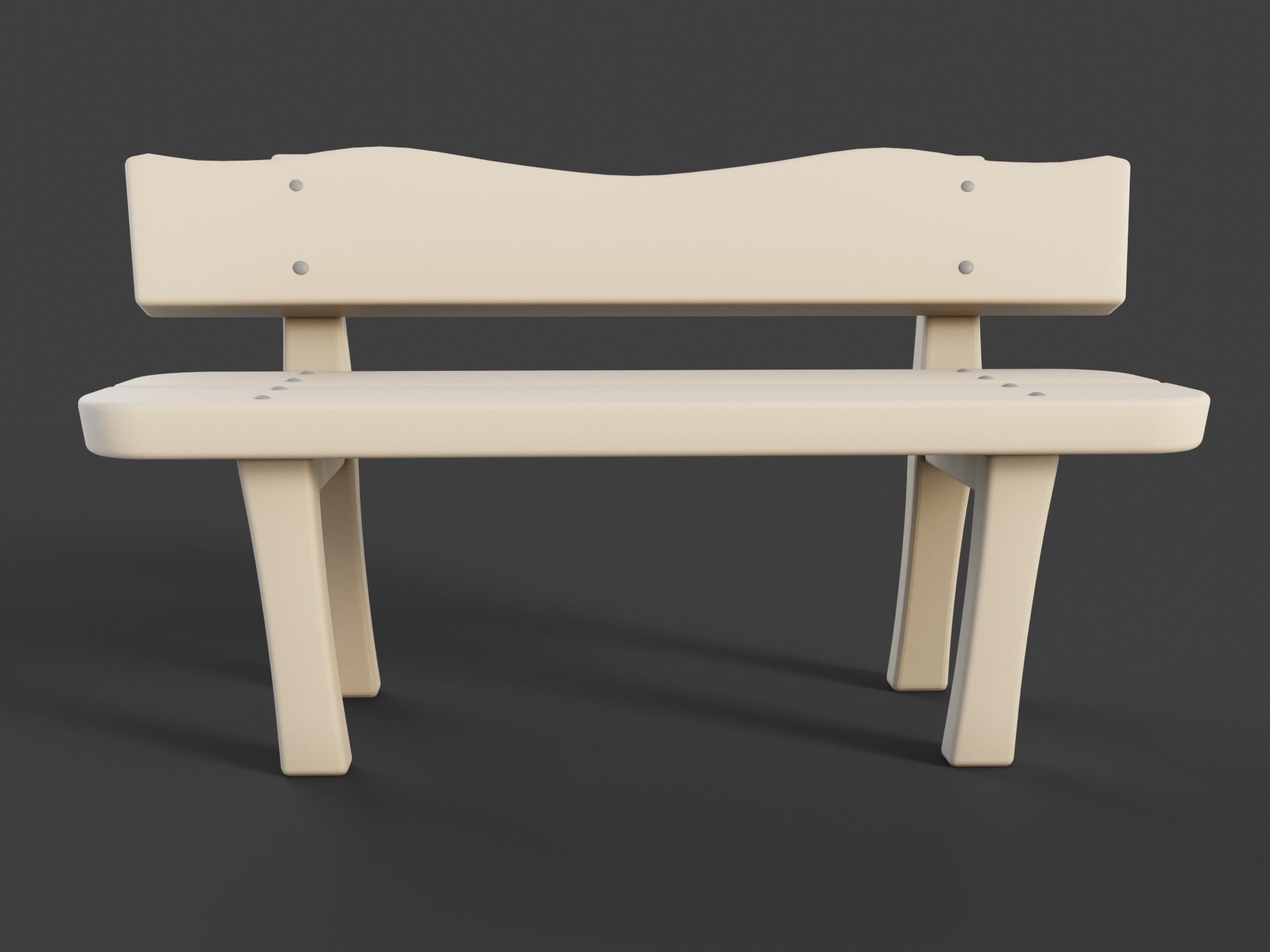 Cartoon Benches Collection Low-poly 3D model_20