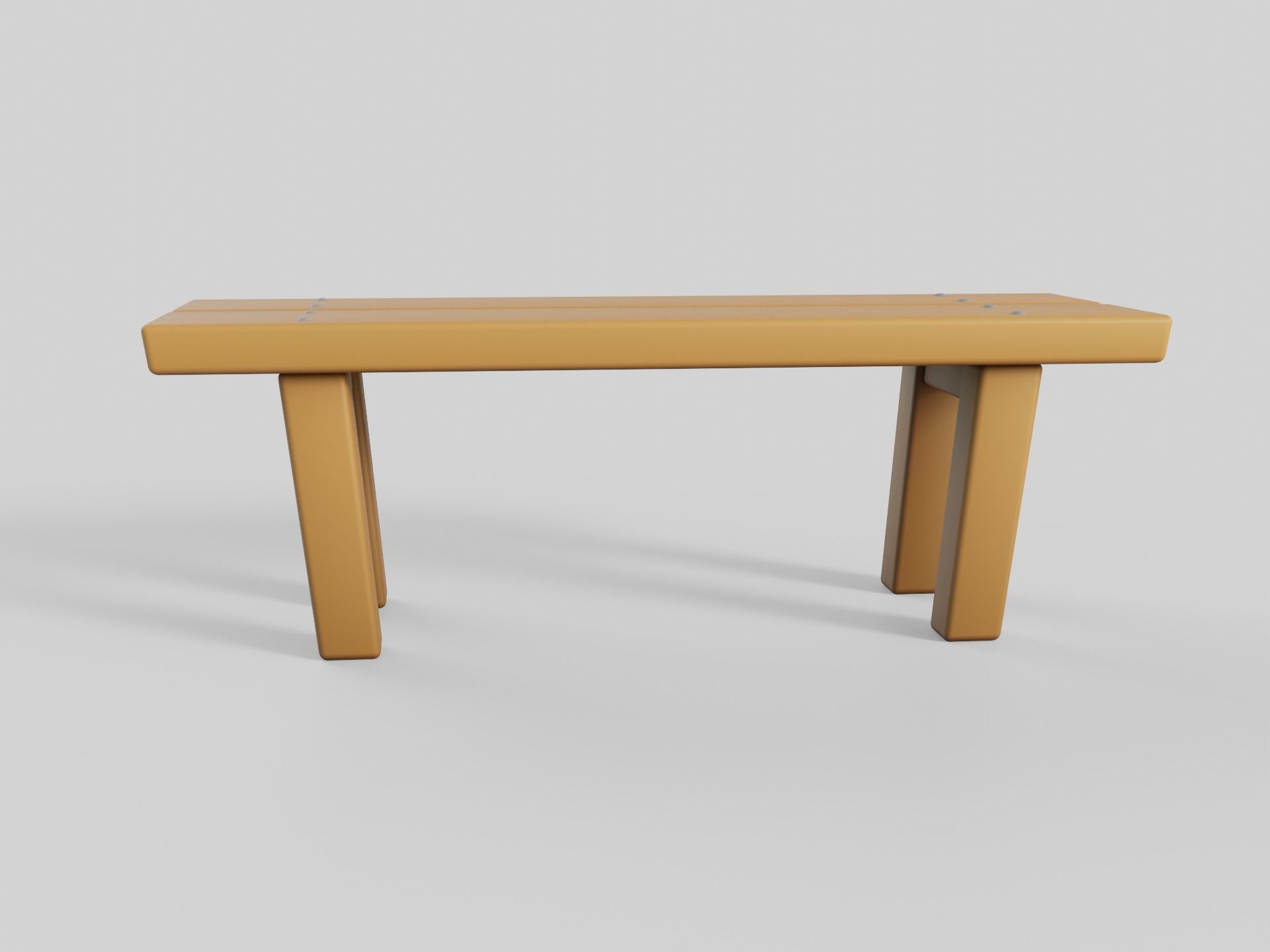 Cartoon Benches Collection Low-poly 3D model_4
