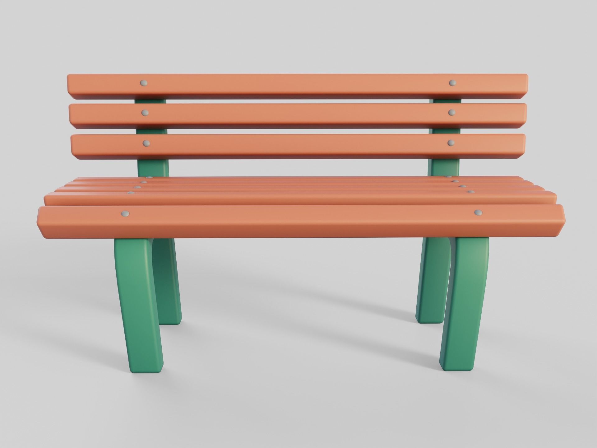Cartoon Benches Collection Low-poly 3D model_24