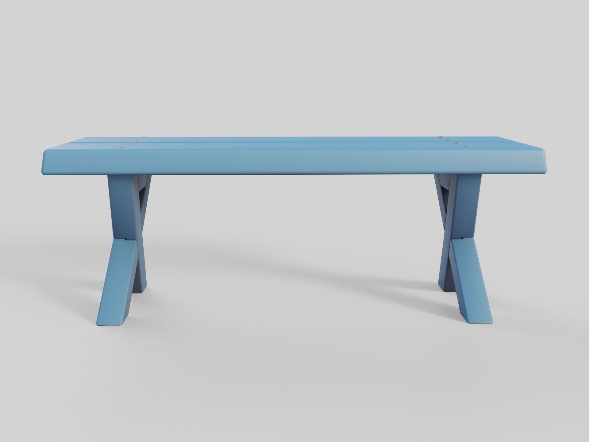 Cartoon Benches Collection Low-poly 3D model_8