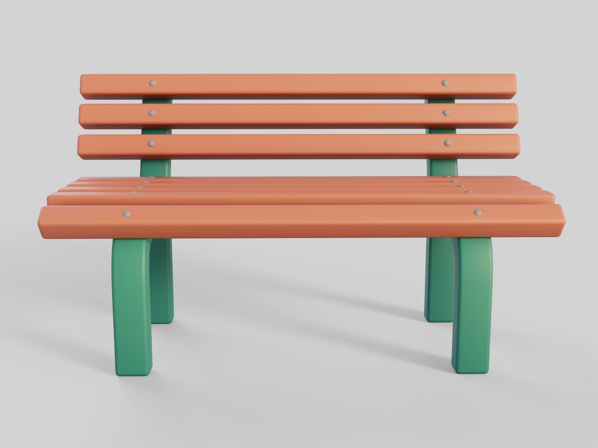 Cartoon Benches Collection Low-poly 3D model_23