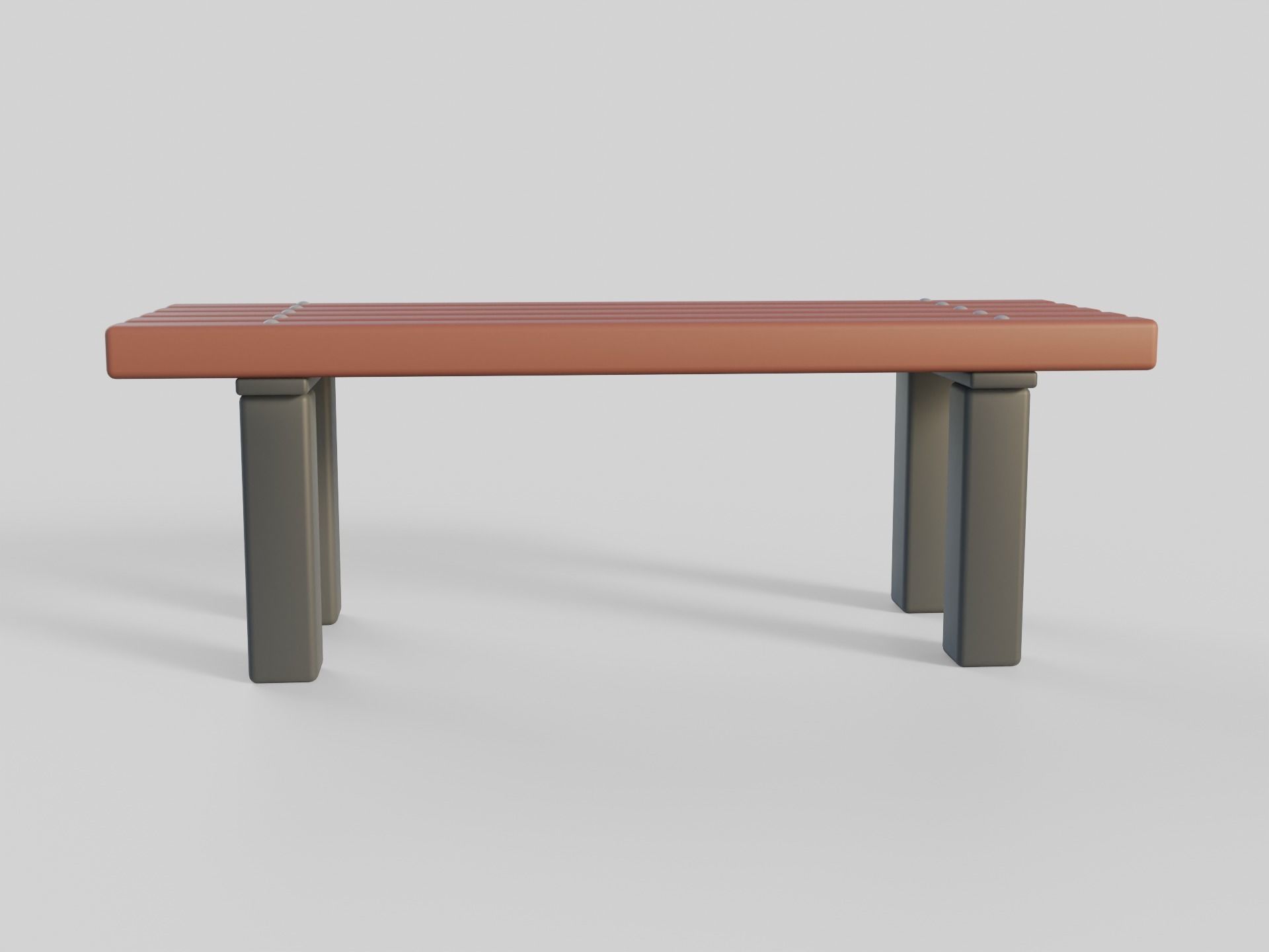 Cartoon Benches Collection Low-poly 3D model_11