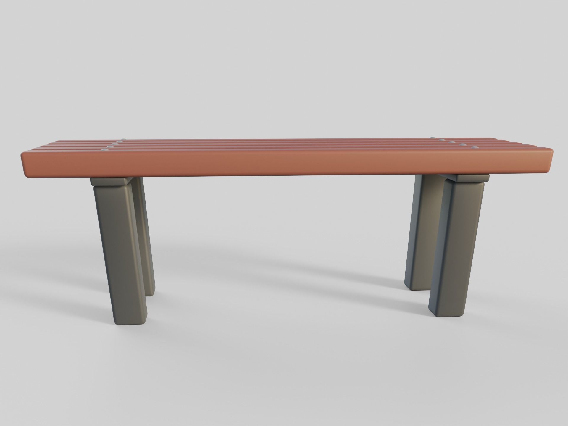 Cartoon Benches Collection Low-poly 3D model_12