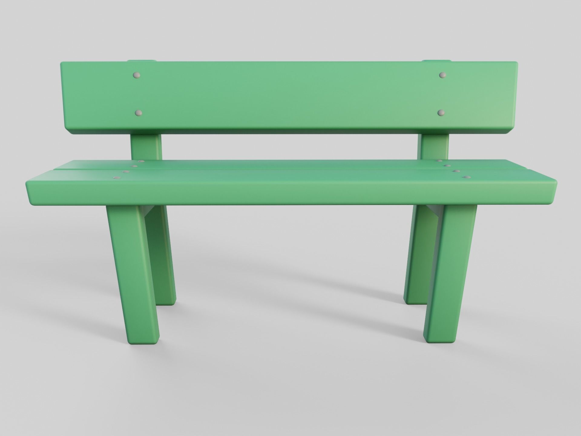 Cartoon Benches Collection Low-poly 3D model_16