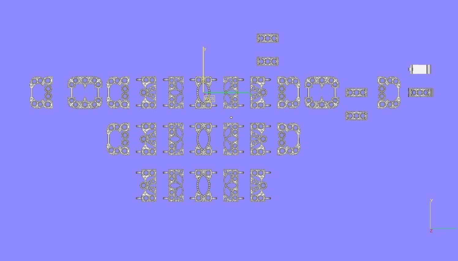 Antique Art Deco Style Bracelet 3D print model_9