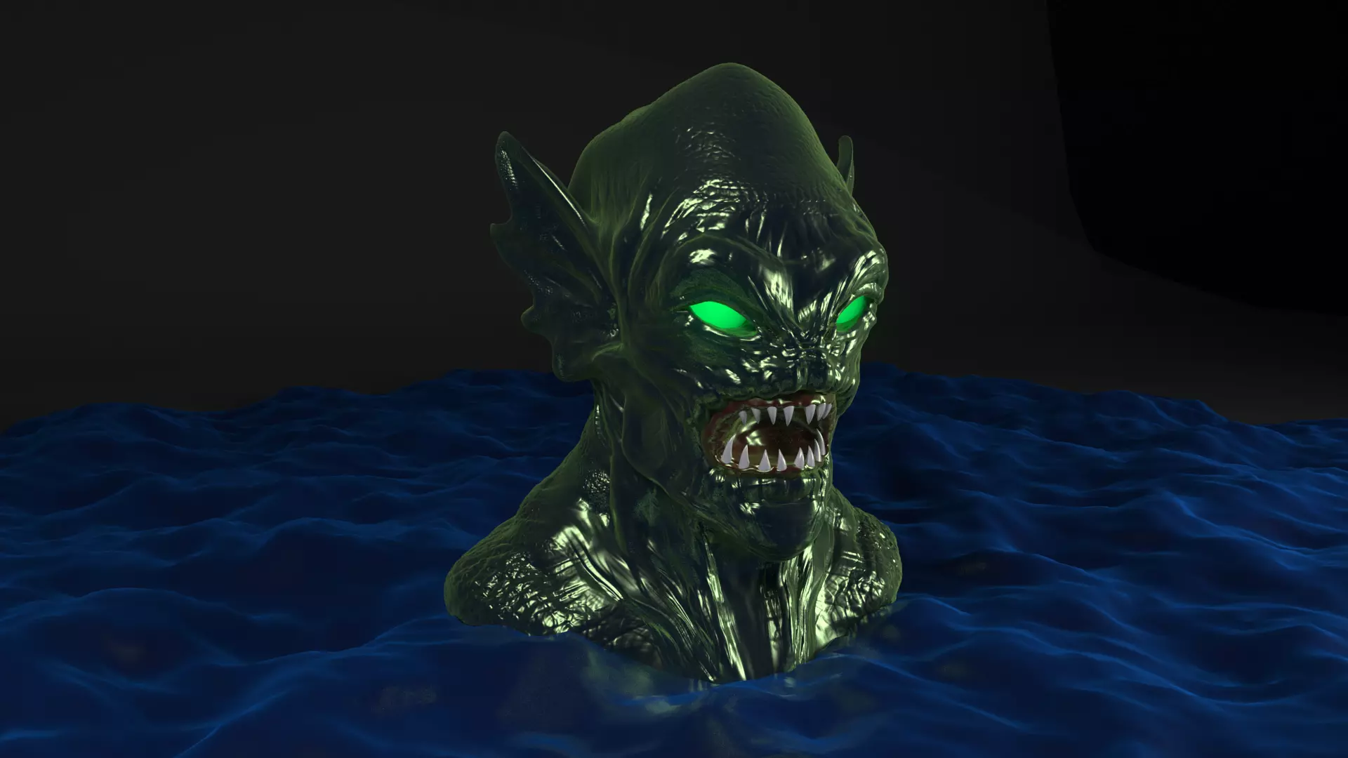 sea creature head 3D model