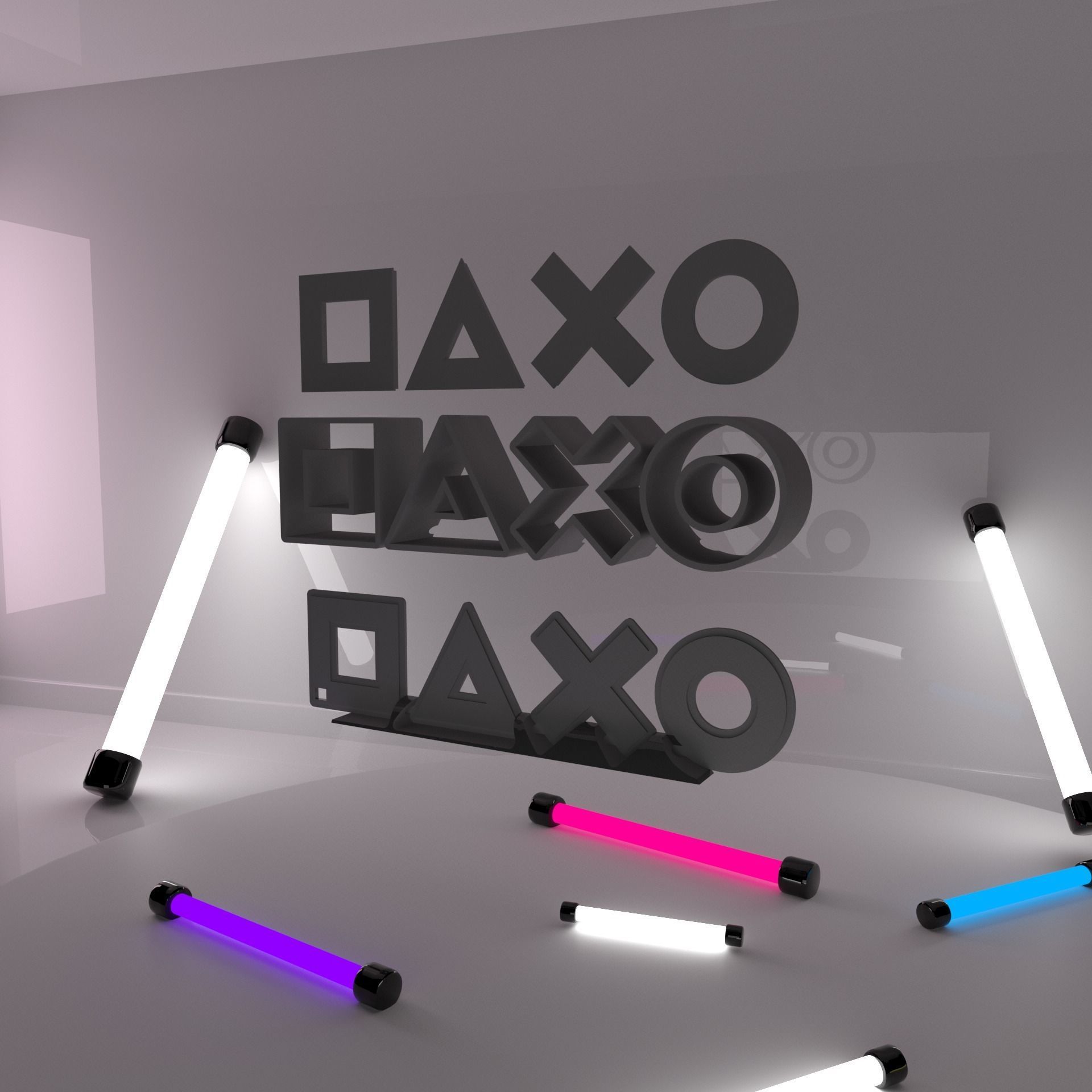 Playstation Icons Light Decorative Game 3D print model_1