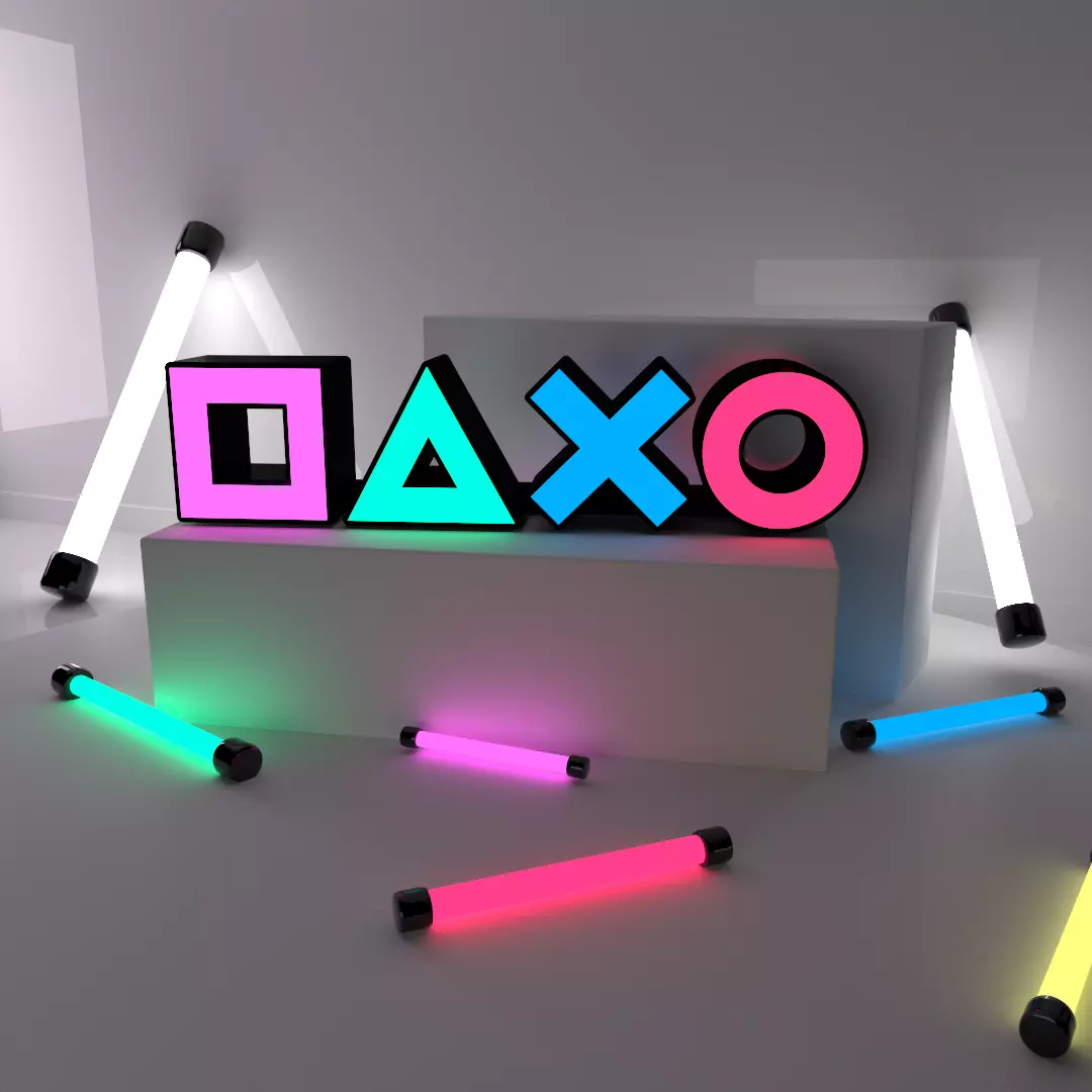 Playstation Icons Light Decorative Game 3D print model_0