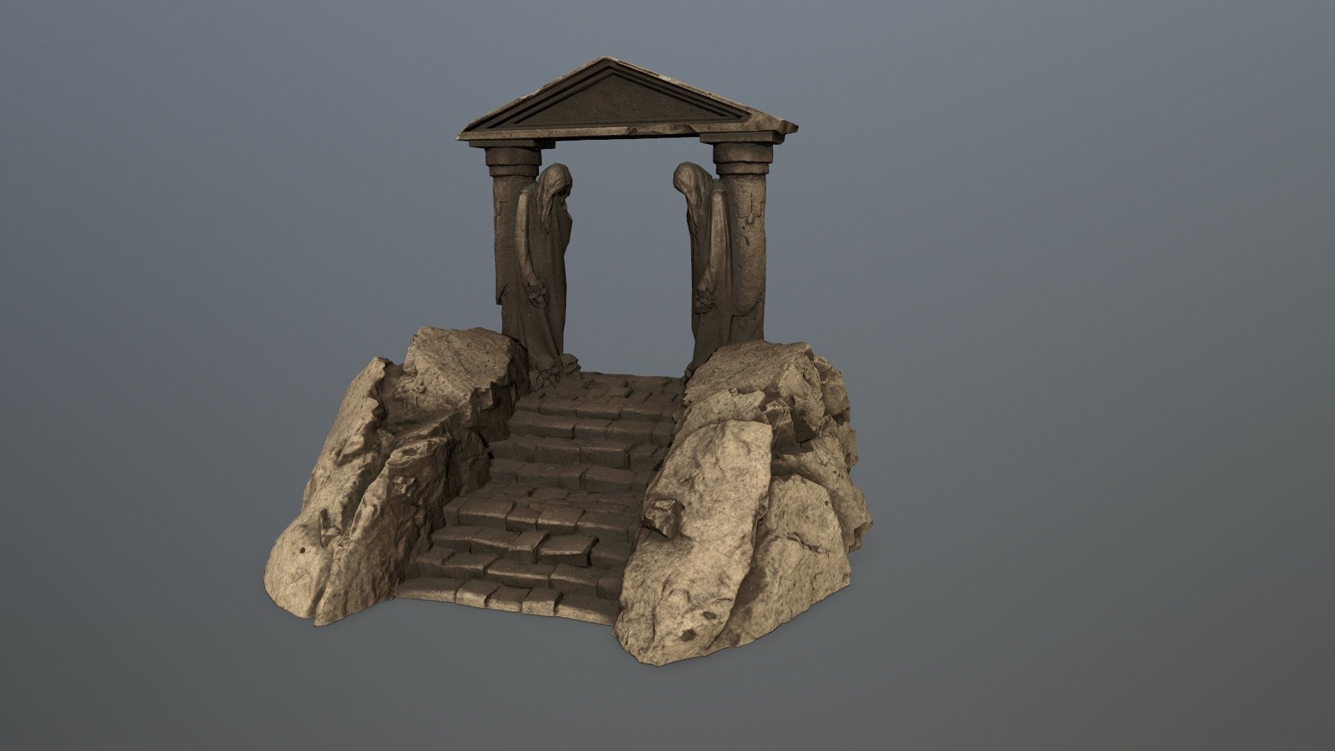 Souls Gate Low-poly 3D model_9