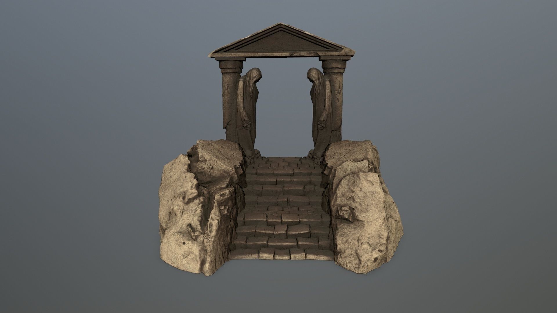 Souls Gate Low-poly 3D model_2
