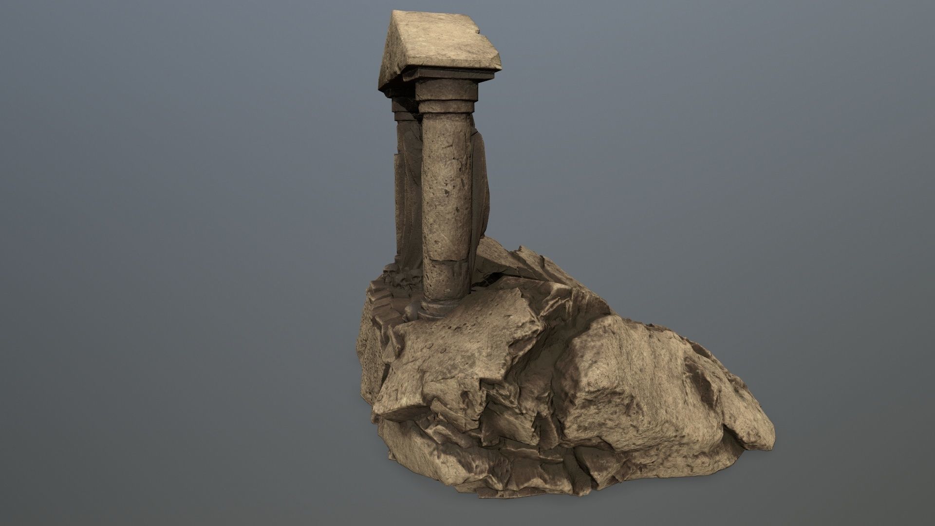 Souls Gate Low-poly 3D model_4