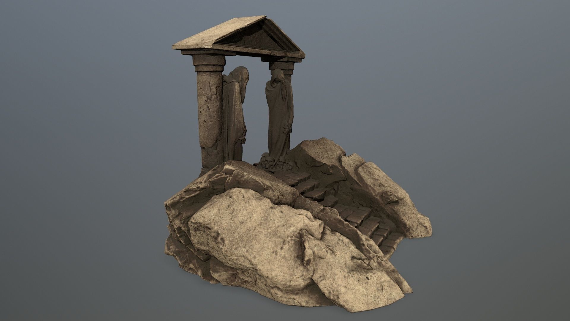 Souls Gate Low-poly 3D model_3