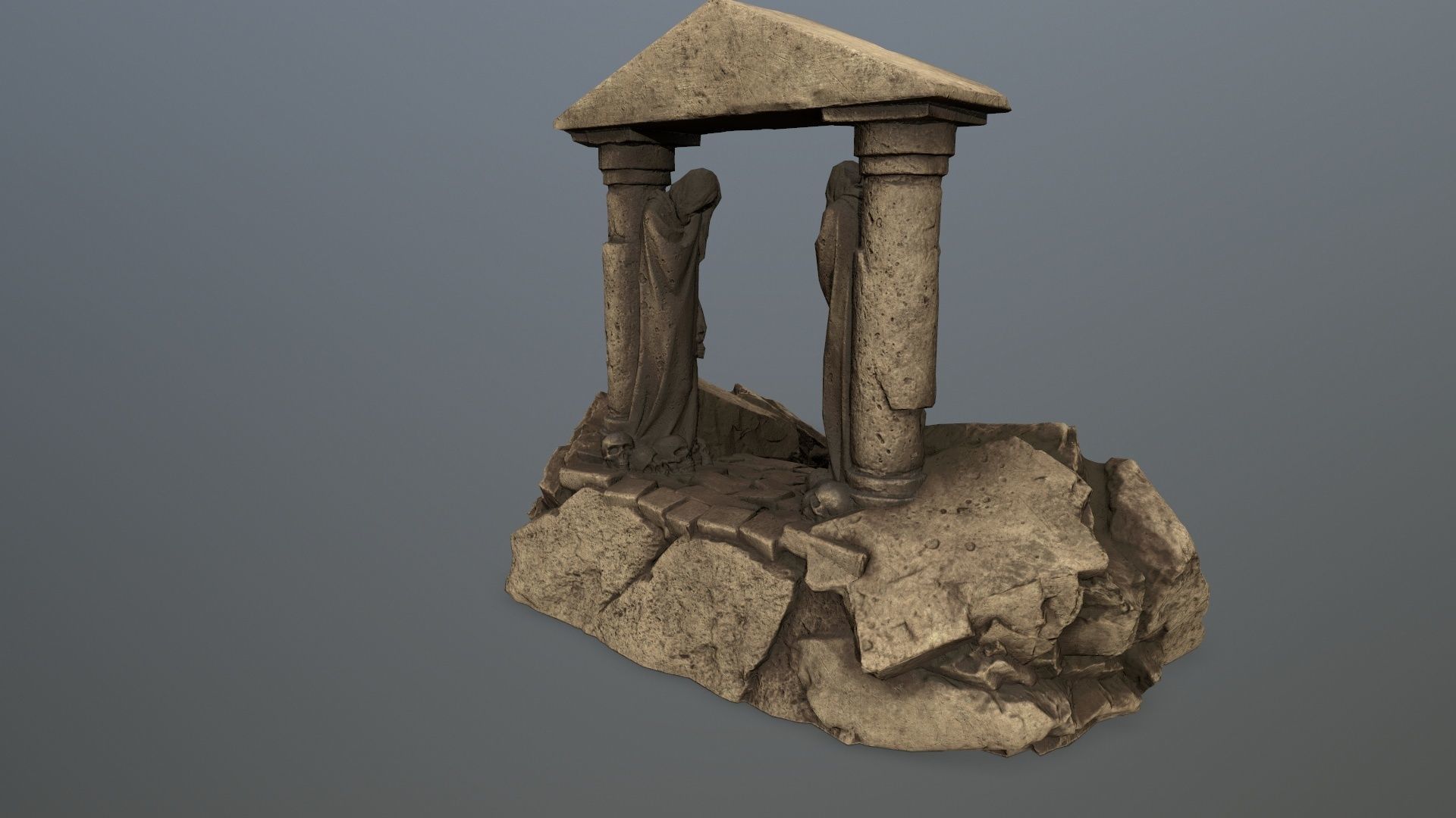 Souls Gate Low-poly 3D model_5