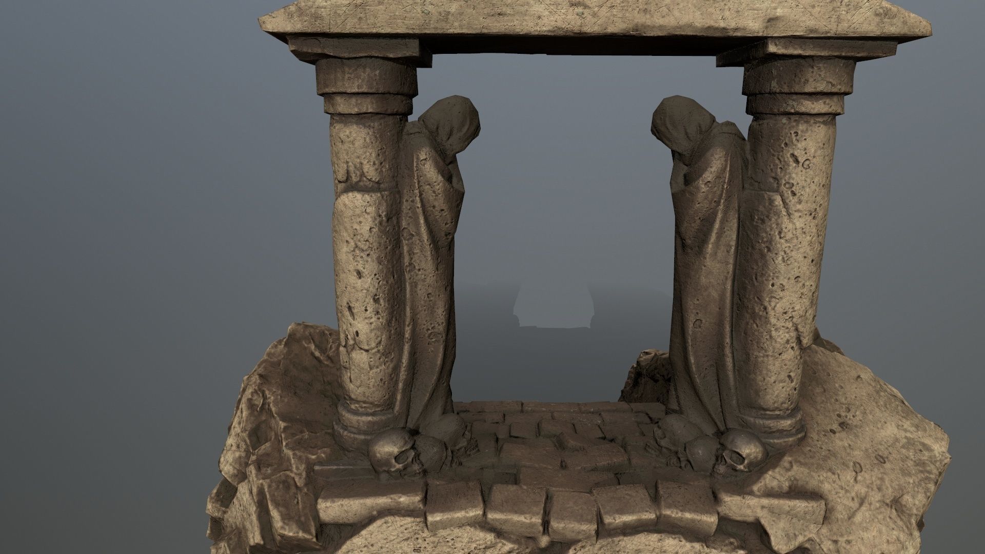 Souls Gate Low-poly 3D model_11