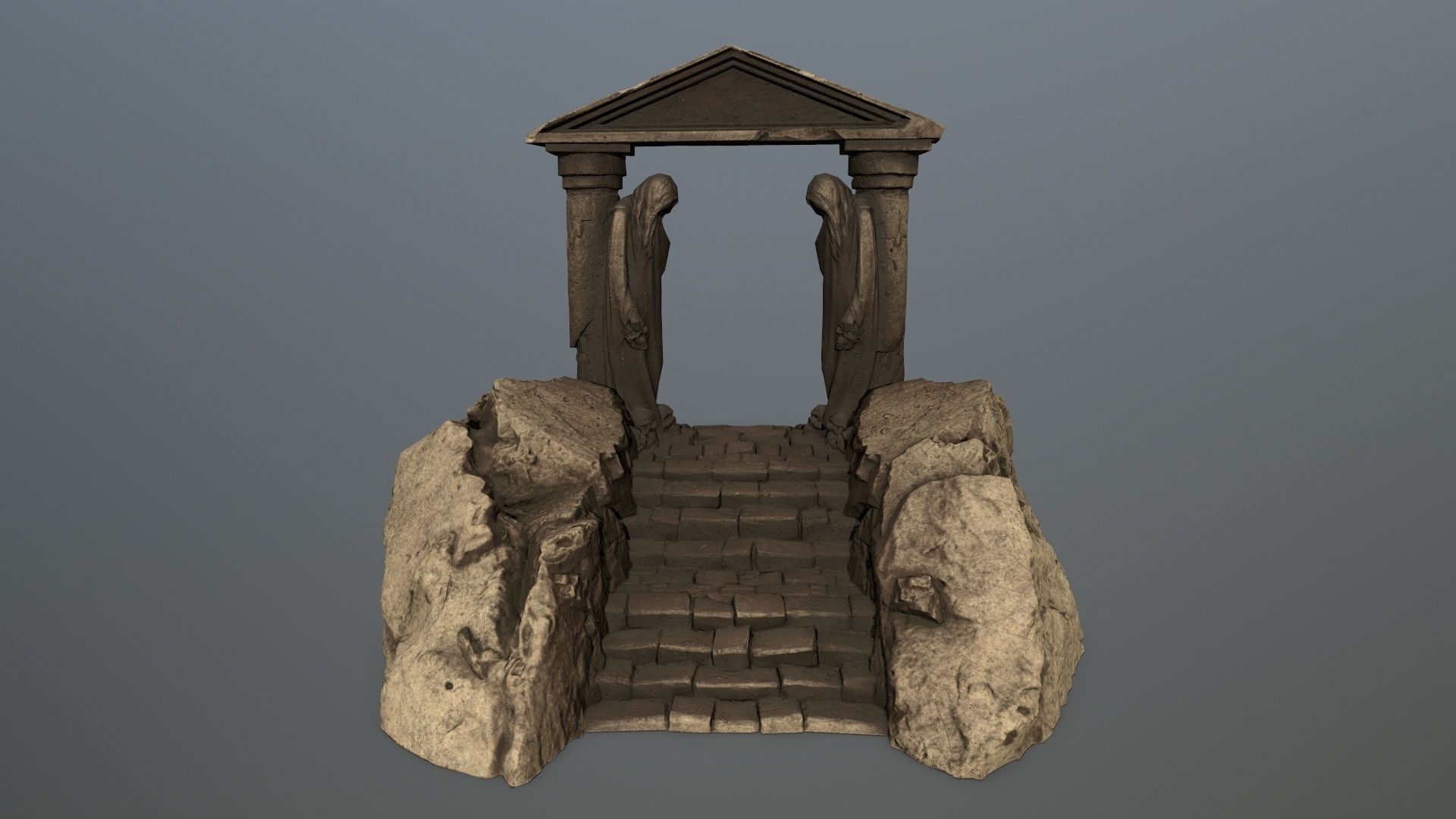 Souls Gate Low-poly 3D model_1