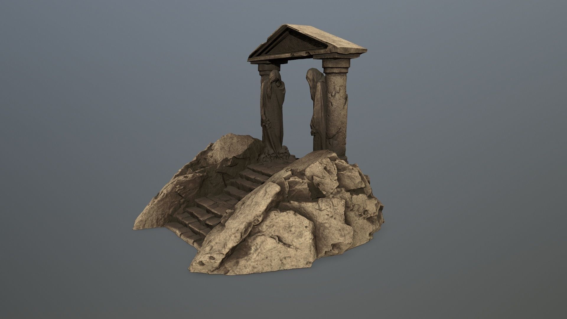 Souls Gate Low-poly 3D model_8