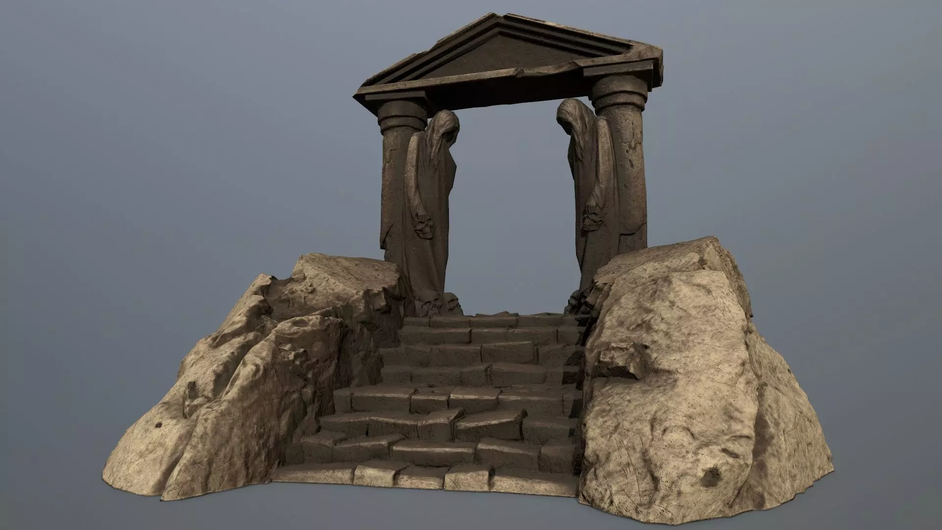 Souls Gate Low-poly 3D model_0