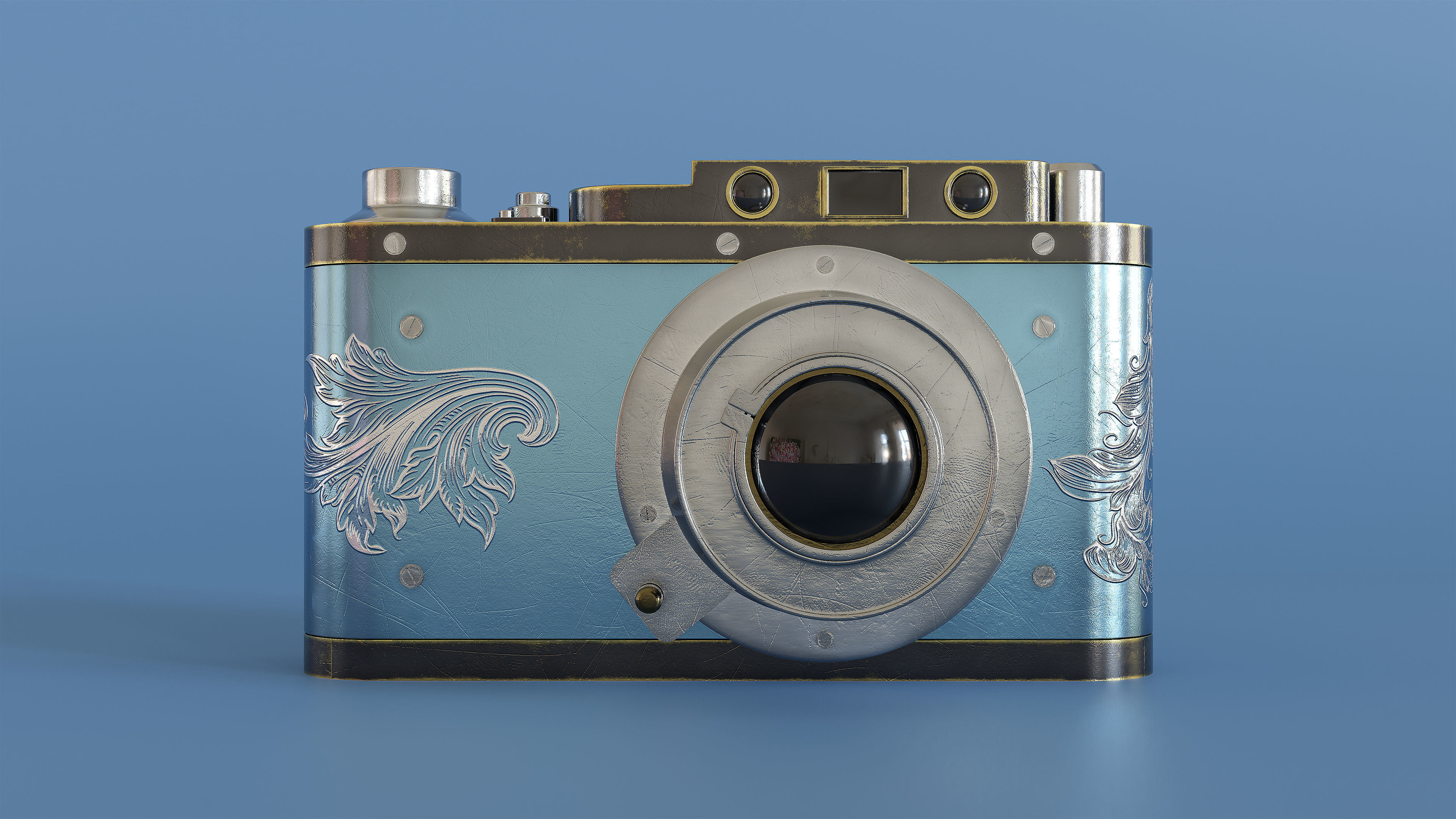 Leica old camera 3D model_7