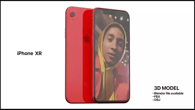 iPhone XR 3D model Low-poly 3D model