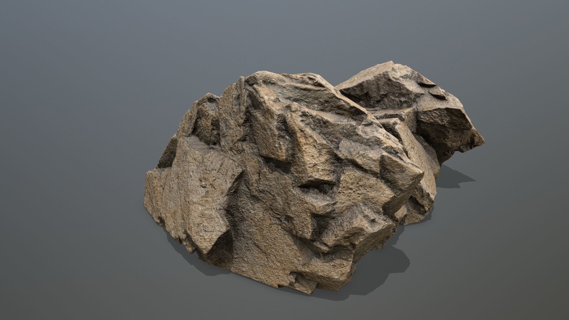 Rock  Gate Low-poly 3D model_7