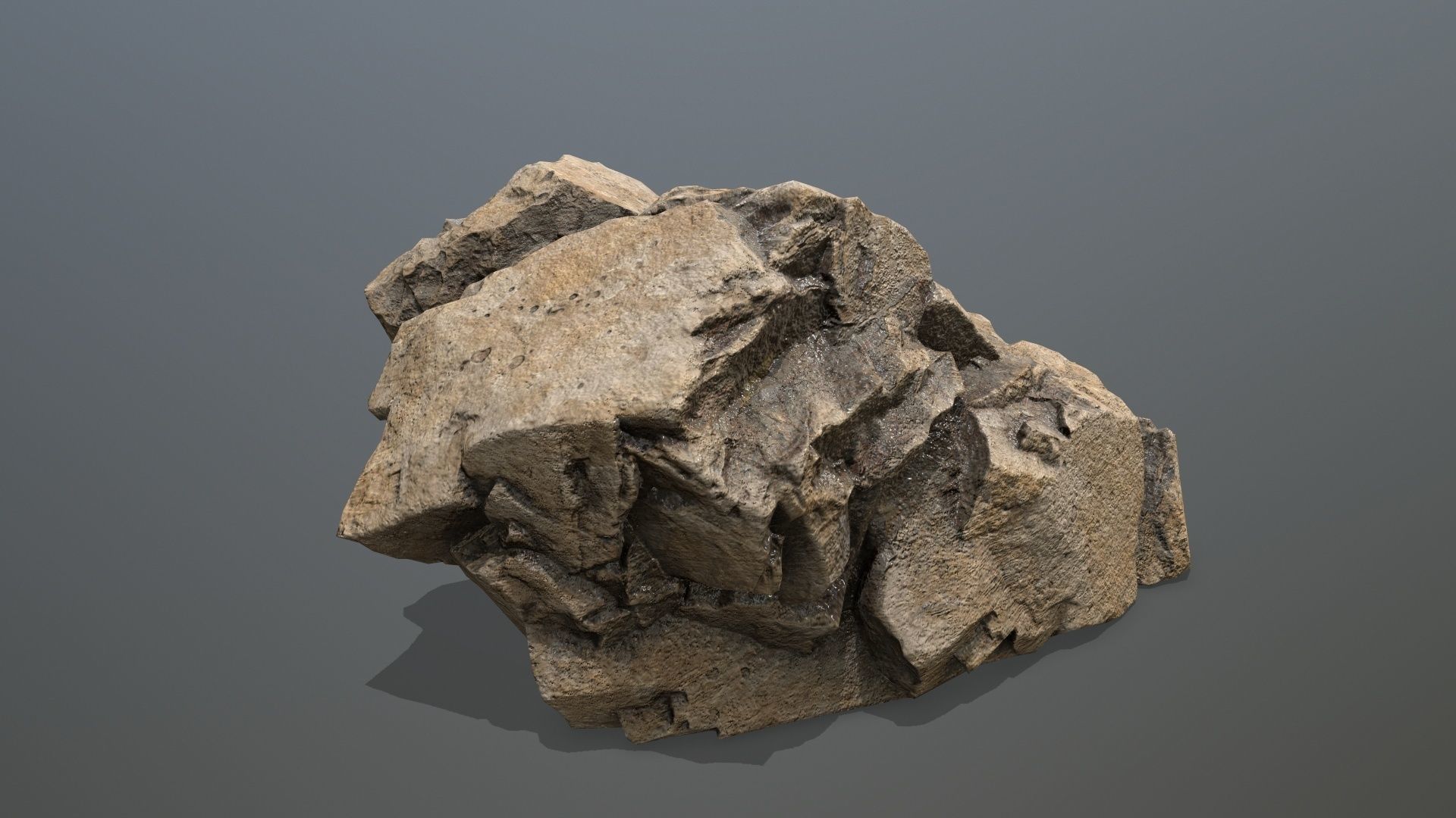 Rock  Gate Low-poly 3D model_4