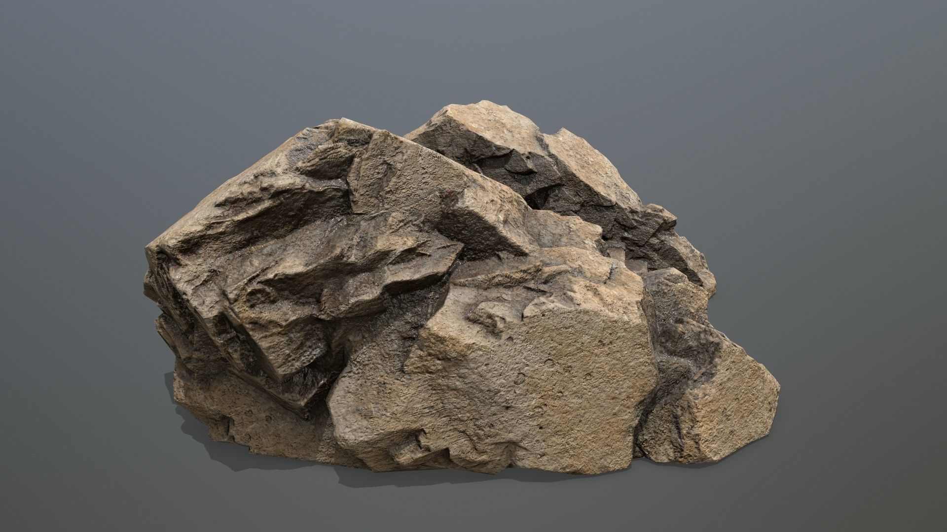Rock  Gate Low-poly 3D model_3